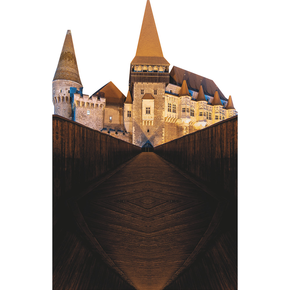 13654 Corvin Castle Hunyadi Gothic Renaissance Romania Backdrop Cardboard Cutout