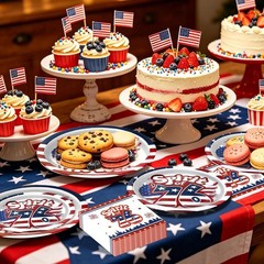 Patriotic 250th Anniversary Kit, 180Pcs, Serve 60 Guests