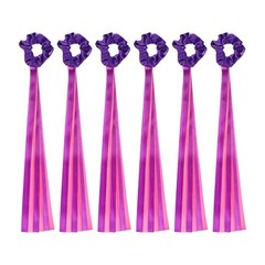 Rainbow Dance Ribbons, Wrist Streamers 6 Pcs & Purple & Rose Red