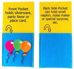 Birthday Table Decor Silverware Holders 8 Pack, Fun and Colorful Party Decora…