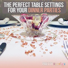 2 Pack – Luxury Rose Gold Diamond Party & Wedding Decorations: Sparkling Conf…