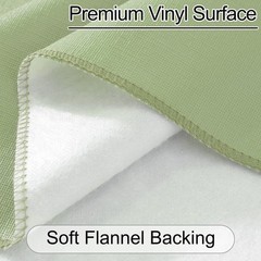 Rectangle Table Cloth, Waterproof Vinyl Tablecloth with Flannel Backing, Wipe…