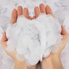 10000 PCS 1 Inch Round Paper Table Confetti Circles Wedding Decor 3.53oz White
