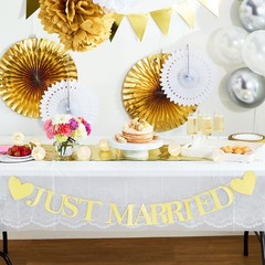 Gold Paper Party Decorations Set 7 Pieces by [Brand]