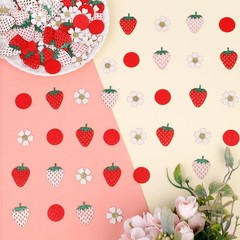 Strawberry Daisy Confetti for Birthday Baby Shower Theme Party Table Scatter
