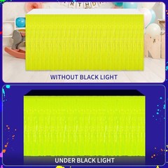 4 Pack Glow in Dark Tinsel Table Skirts 31.5″x118″ Neon UV Party Decor