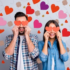180 PCS 3.5 Inch Heart Paper Cutouts Valentine Day Classroom Decor Assorted