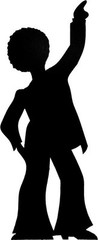 Disco Dancer Male Silhouette Cardboard Cutout / Standee / Standup Jive Boogie