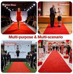 3 x 10ft Red Carpet Runner 450 GSM 5MM Extra 3′ x 10′ (Rectangular),