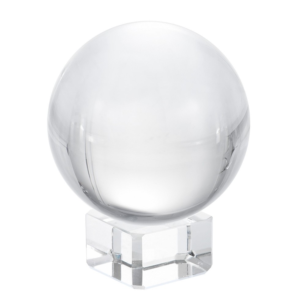 1Set 60mm/2.4″ K9 Crystal Ball Decorative Ball w Box and Crystal Stand Clear