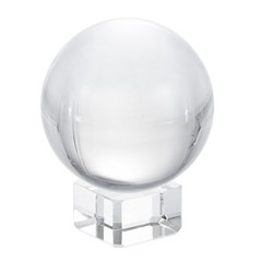 1Set 60mm/2.4″ K9 Crystal Ball Decorative Ball w Box and Crystal Stand Clear