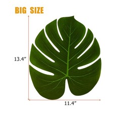 Hopeak Artificial Palm Leaves 24 Pieces 11.4»x 13.4» (24 Pieces), Green