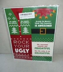 Big Dot of Happiness Co Ugly Sweater Christmas Holiday Bottle Label Stickers NEW