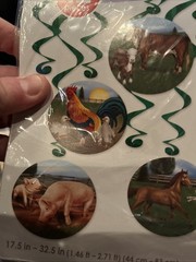 Farm Animal Hanging Whirl Decorations 12 Pack Farm Birthday Party Decorations