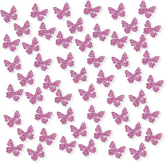 100Pcs Butterfly Confetti, Pink Glitter Butterfly Paper Scatter, Little Butterfl