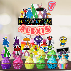 Rainbow Friends Party Supplies happy birthday centerpiece decoration cup plate