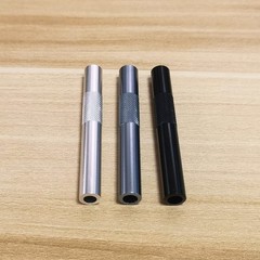 3Pcs Snuff Boxes Tube Aluminum Alloy Straw Party Tool Men Gift 70mm Length