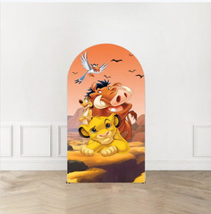 Lion King Simba Arch Backdrop Cover Birthday Baby Shower Photo Background Decor