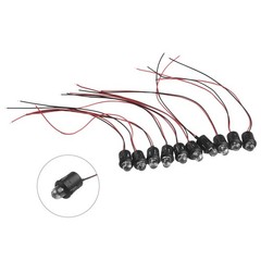 12V Clear LED Bulb 10 Pack Pre Wired Cable for Ultra Bright Water Clear Lens