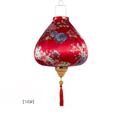 Retro Chinese Hanging Lanterns Peony Floral Cloth Lantern Party Festival Decor