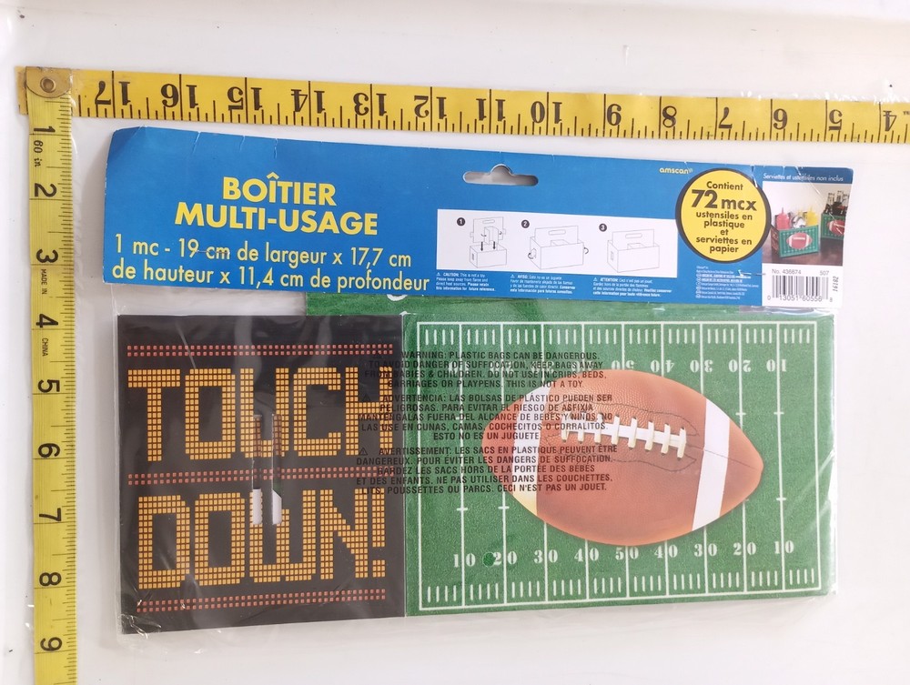 Football party themed multi-purpose caddy for display(sealed)