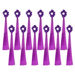 Rainbow Dance Ribbons, Wrist Streamers 20″ & 12 Pcs & Purple