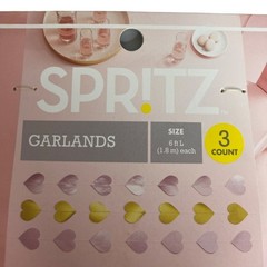 Spritz 3 Count Heart Garlands 6 Ft L Each