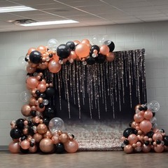 Box Assorted Latex Balloons Rose Gold Clear Black Party Wedding Event Supplies