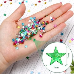 Rainbow Star Confetti Glitter Scatter Metallic Sequin Sprinkles Decor