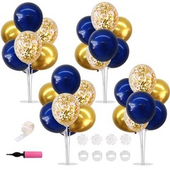 4 Set Navy Blue Gold Balloons Stand Kit for Graduation Decorations 2026,Ballo…