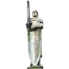 H10231 Roland Medieval Breton Saxon Knight Sword Shield Cardboard Cutout Standee