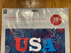 USA Photo Booth Kit Contains: 14 Props + Backdrop By: American Greetings NIP!