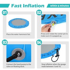 ACWYENN 6/8/10/12FT Inflatable Water Hammock Lake Floats for Adults Round Flo…