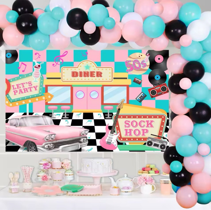 50s Theme Party Decorations Sock Hop – 50s Party Decorations for Adults Music