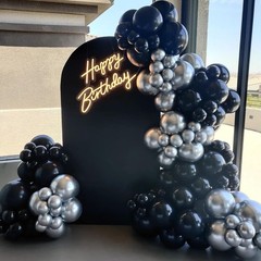 Awenztech 120pcs 5 inch Black Balloons, Small Latex 5 inches,