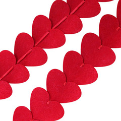 Valentines Day Decorations Red Hearts Felt Garland Indoor Gift