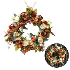 Peony Berry Wreath for Front For Door Summer Spring Autumn Decorative Piece