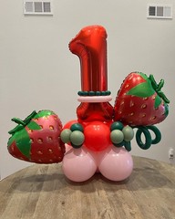 6 Pack Gaint Strawberry Balloons 23 Inch Cute Strawberry Balloons for Cute Be