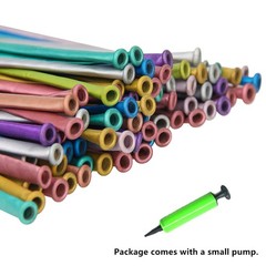 Balloons for Animal Making – 100PCS Long Twisting Balloons Kit with Pump, Eye…