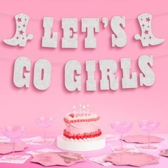 Let’s Go Girls Glitter Banner – Silver 5 Ft. | Bachelorette Party Decoration…
