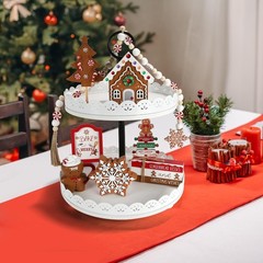 Gingerbread Christmas Decorations 8 PCS Tiered Tray Decor Set, Cute Tabletop …