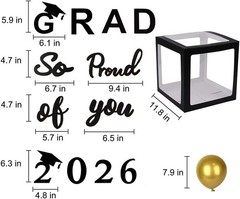 Sturdy Black Balloon Boxes for Graduation 2026 – Quick Setup & Reusable Decor