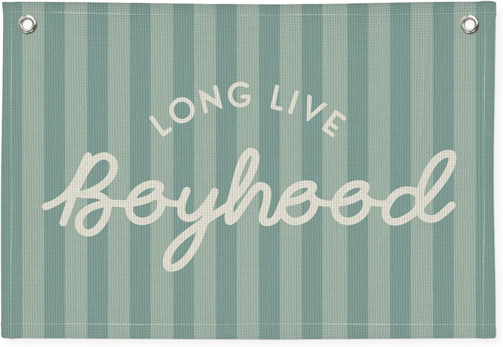 Long Live Boyhood Banner, Boy Nursery Decor, Canvas Banner Wall Hanging Flag Dec