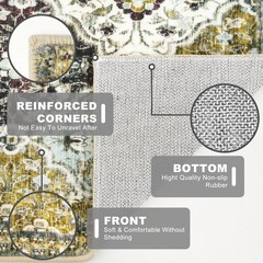 KILOCOCO 2×3 Area Rug, Moroccan Super Soft Entryway Rugs Indoor Vintage Washa…
