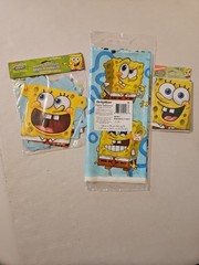 SpongeBob Birthday Party Set Tablecover Banner Invitations New Sealed