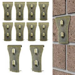 10 Pcs Brick Clips for Hanging Outdoors, No Drill Brick Hooks Hangers Fit Bri…