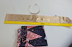 60th birthday party decorations – Tiara, Sash, Banner Pink