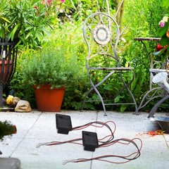 Set of 2 Solar Lantern Replacement Tops with Energy Efficient LED Lights