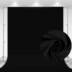 10 x 7 FT Black Backdrop Background for Photography, High Density Polyester