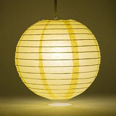 Quasimoon PaperLanternStore Decorative Paper Lantern – (Single, 10-Inch, Lemo…